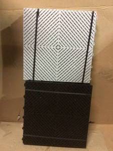 lot 67 image: 15.75 in. x 15.75 in. Black Ribtrax Smooth ECO Flooring, (6-TilePack) (10 sq. ft.) &nbspCustomer Returns See Pictures