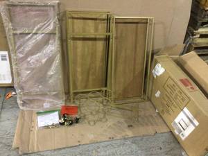 lot 78 image: FirsTime & Co. Francesca Bar Cart, American Crafted, Gold, 30 x 13 x 32.5 in, (70095) &nbspCustomer Returns See Pictures