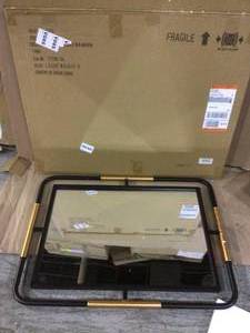 lot 80 image: Medium Rectangle Black & Gold Modern Accent Mirror (32 in. H x 24 in. W) &nbspCustomer Returns See Pictures