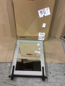 lot 83 image: Cates 24 in. x 18 in. Classic Rectangle Framed Gray Wall Mirror &nbspCustomer Returns See Pictures