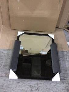 lot 85 image: Avon 29.88 in. x 23.88 in. Casual Rectangle Framed Black Narrow Bathroom Vanity Mirror &nbspCustomer Returns See Pictures
