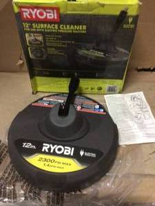 lot 98 image: 12 in. 2,300 PSI Electric Pressure Washers Surface Cleaner by RYOBI &nbspCustomer Returns See Pictures