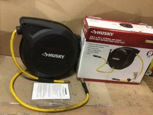 lot 1 image: 38 in. x 50 ft. Hybrid Retractable Hose Reel by Husky Customer Returns See Pictures