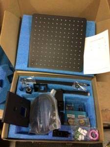 lot 10 image: 3-Spray with 2.5 GPM 12 in. 3 Functions Tub Wall Mount Dual Shower Heads in Spot in Matte Black (Valve Included) by CASAINC&nbspCustomer Returns See Pictures