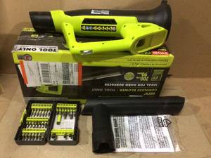 lot 14 image: ONE 18V 90 MPH 200 CFM Cordless Battery Leaf BlowerSweeper (Tool Only) by RYOBI &nbspCustomer Returns See Pictures