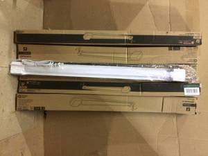 lot 37 image: 3 ft. 1-Light 30-Watt Equivalent White Integrated Utility LED Shop Light with Power Cord by Commercial Electric &nbspCustomer Returns See Pictures