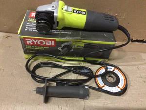 lot 54 image: 5.5 Amp Corded 4-12 in. Angle Grinder by RYOBI &nbspCustomer Returns See Pictures
