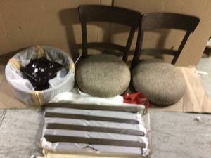 lot 59 image: D538-130 Ashley Furniture Drewing Tall Uph Swivel Barstool &nbspCustomer Returns See Pictures