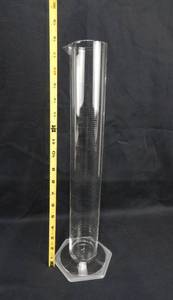lot 110 image: Set of 2 Mercer Glass Works Merco 1000 ML Glass Graduated Cylinders