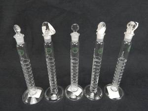 lot 16 image: Set of 5 Mercer Glass Works Merco 10 ML Pyrex Glass Mixing Cylinders