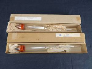 lot 24 image: Set of 2 Kimble Glass Company Quevenne Lactometers