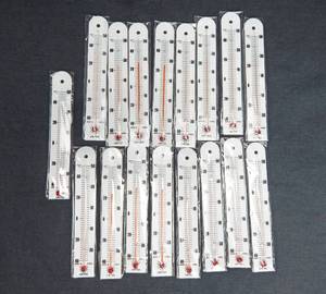 lot 54 image: Lot of 17 United Celsius Thermometers With Plastic Back