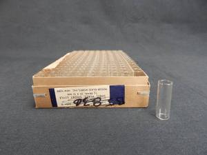lot 123 image: One Gross Case of Mercer Glass Works 12 Dram 35 x 12 MM Glass Shell Vials