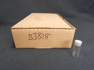 lot 114 image: One Gross Case of Mercer Glass Works Merco 2 Dram 19 x 48 MM Glass Shell Vials With Snap Caps