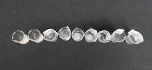 lot 132 image: Set of 9 Merco 4 ML Pyrex Glass Micro Beakers