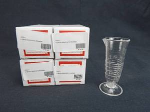 lot 157 image: Set of 4 Mercer Glass Works Merco 4 Dram Graduated Cylinders