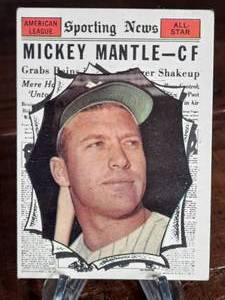 1961 Topps Mickey Mantle All-Star #578 Baseball Card
