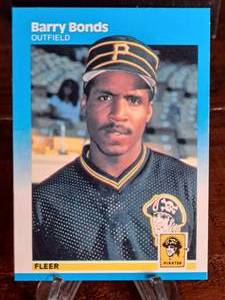 1987 Fleer Barry Bonds Baseball Rookie Card #604