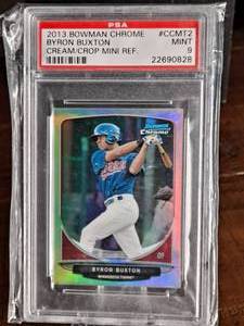 2013 Bowman Chrome Byron Buxton Refractor Baseball Card PSA 9