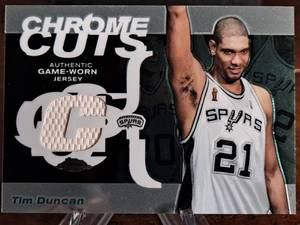 2004 Chrome Cuts Game Worn Tim Duncan Patch Basketball Card