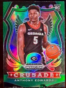 2020 Rookie Prizm Crusade Rookie Emerald Anthony Edwards Refractor Basketball Card