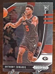 2020 Panini Prizm Draft Picks Anthony Edwards Rookie Basketball Card