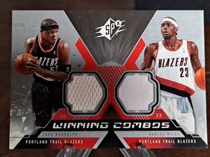 2006 Upper Deck Winning Combos Zach Randolph Darius Miles Dual Patch Basketball Card