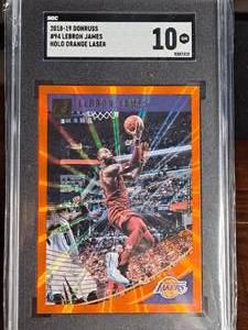 2018 Donruss LeBron James Holo Orange Laser SGC 10 $300 Estimate