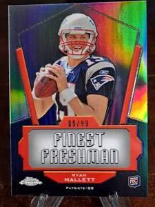 (Lot of 2) 2011 Finest Freshman Refractor Ryan Mallet 99 and 2011 Topps Rookie JJ Watt Football Card