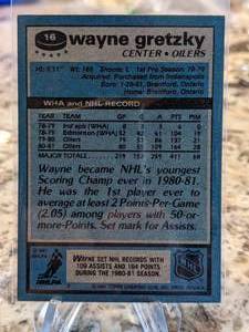 1981 Topps Wayne Gretzky 3rd Year Hockey Card