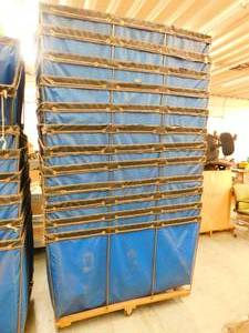 12 canvas Bins with Caster Movers