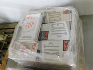 Pallet lot of Exit lighted signs