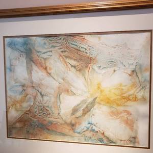 lot 76 image: Landscape Watercolor Abstract