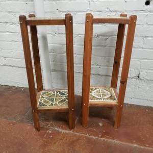 lot 40 image: Bohemian Tiled Plant Stands