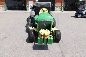 lot 147 image: John Deere 420 Mower with Hydraulic lift Baggage System NO RESERVE