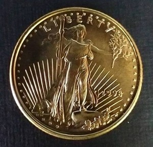 lot 6 image: 1998 110th Oz. Gold Eagle