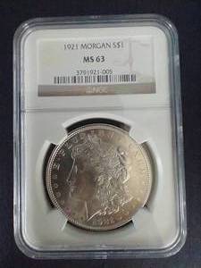 lot 9 image: 1921 Morgan Dollar - MS63