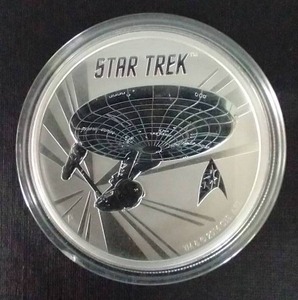 lot 19 image: 2016 1 Oz. Silver Star Trek Enterprise Coin