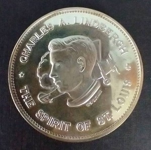 lot 31 image: Charles Lindbergh Silver Round