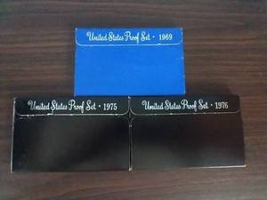 lot 43 image: 3 U.S. Proof Sets - 1969, 1975, 1976