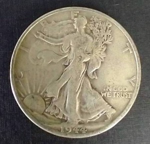 lot 47 image: 1944 Walking Liberty Silver Half Dollar
