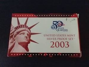 lot 54 image: 2003 U.S. Silver Proof Set