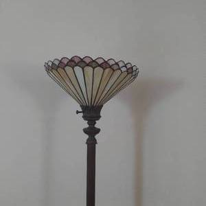 lot 38 image: Tall Floor Standing Stained Glass Lamp