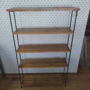 lot 42 image: Wood and Metal Shelf