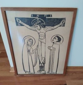 lot 71 image: 2 Religious Art Pieces