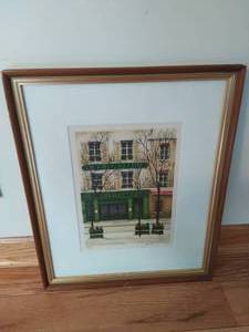 lot 73 image: Lithograph of La Cremaillere by Andre Renoux