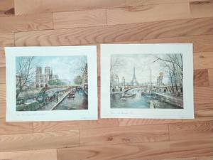 lot 75 image: 2 Lithographs of Paris