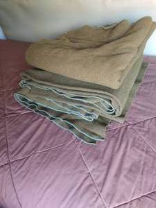 lot 79 image: Collection of Wool Army Blankets