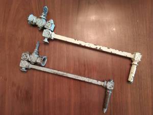 lot 89 image: Pair of Gas Lamp pieces