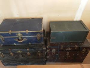 lot 163 image: Vintage Chests & Filing Cabinet